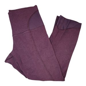 Lululemon Athletica Bordeaux Crop Leggings with Mesh Detail Size 6